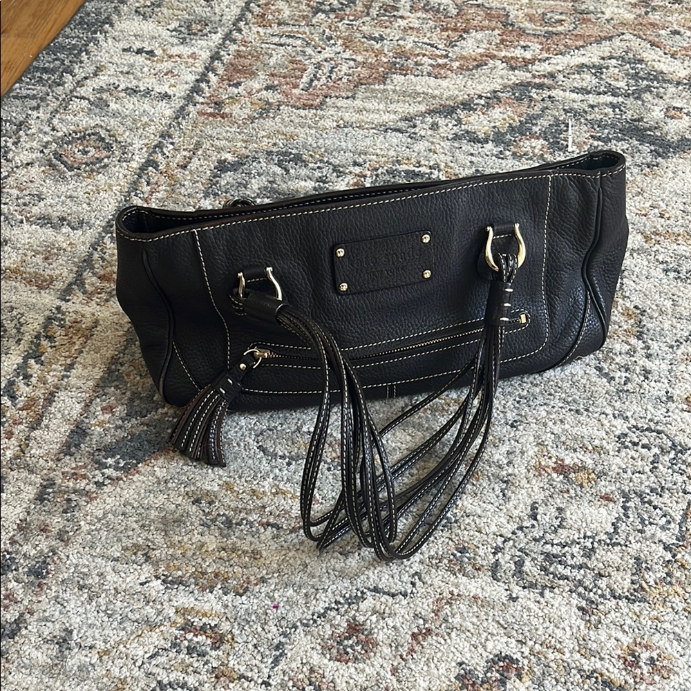 Kate Spade Black Shoulder Bag with Tassels